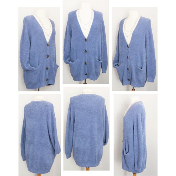 NEW Slate Blue Super Soft Button Front Caradigan - Picture 7 of 8